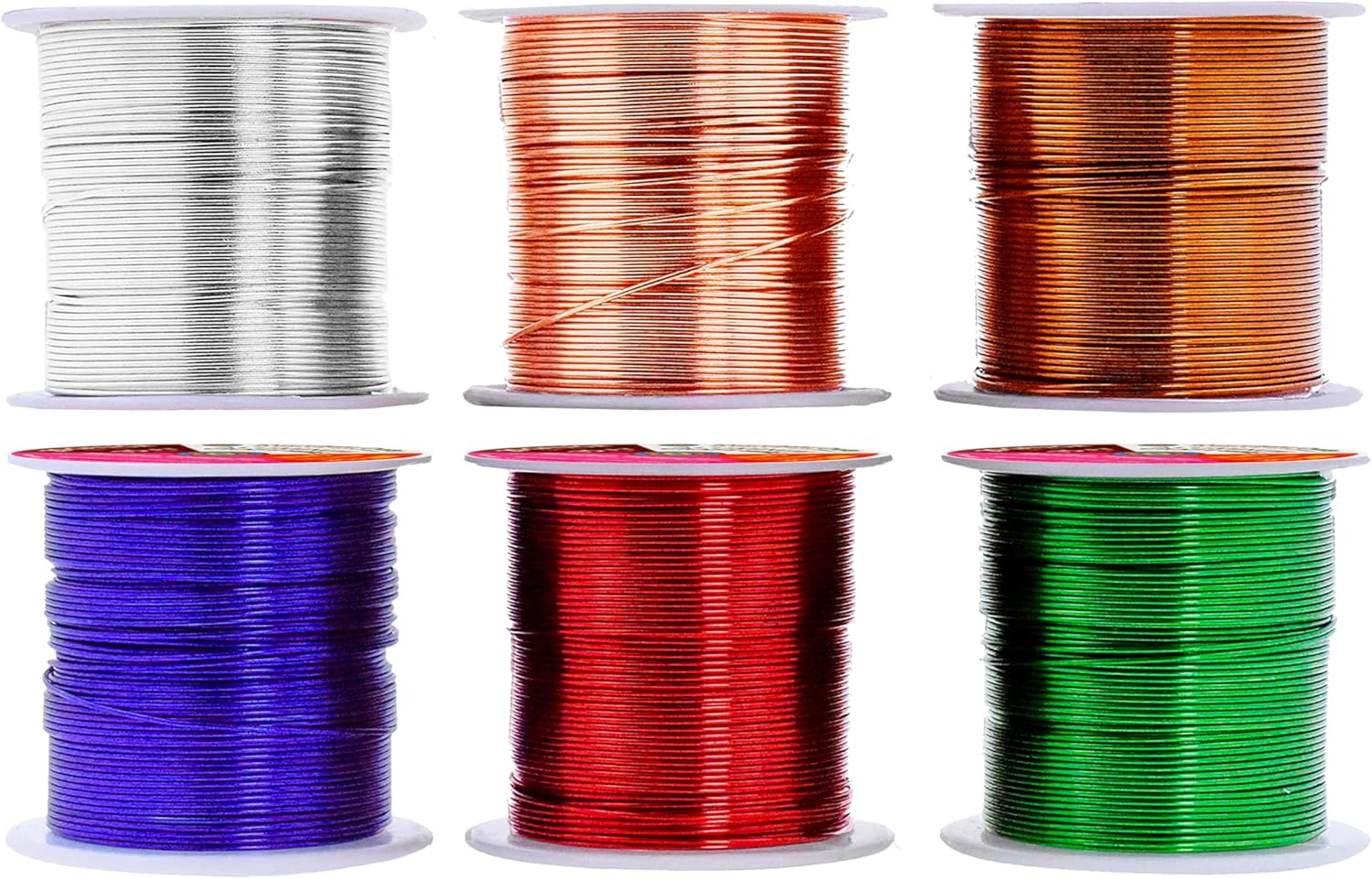 Mandala Crafts 20 Gauge Anodized Aluminum Craft Wire for Jewelry Making - 450 FT Colored Flexible Silver Copper True Blue Brown Red Kelly Green Wire - Bendable for Bonsai Armature Crafting Sculpting - Crafty Corner