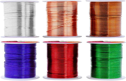 Mandala Crafts 20 Gauge Anodized Aluminum Craft Wire for Jewelry Making - 450 FT Colored Flexible Silver Copper True Blue Brown Red Kelly Green Wire - Bendable for Bonsai Armature Crafting Sculpting - Crafty Corner