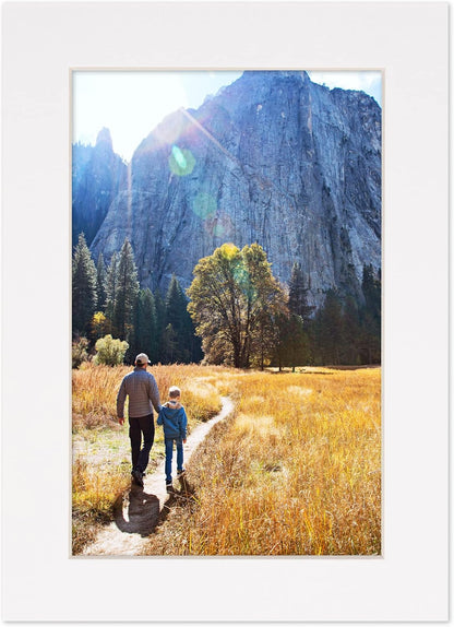 5x7 Mat for 8.5x11 Frame - Precut Mat Board Acid-Free White 5x7 Photo Matte Made to Fit a 8.5x11 Picture Frame, Premium Matboard for Family Photos, Show Kits, Art, Picture Framing, Pack of 25 Mats
