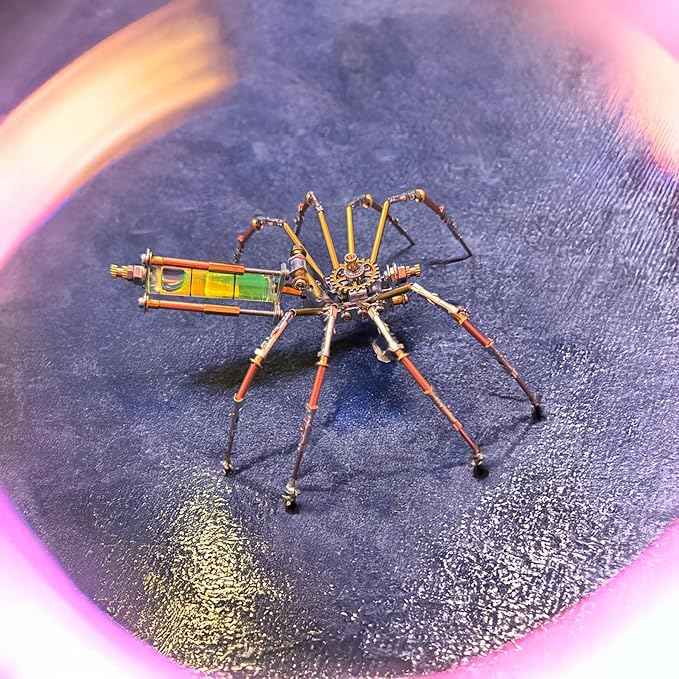 Metal Insect Spider Model Bug Sculpture Steampunk Mechanical 3D Puzzle Kits Craft Projects Hobby Kit Metal Building,Birthday Gifts, Ideas(Mechanical Spider A)