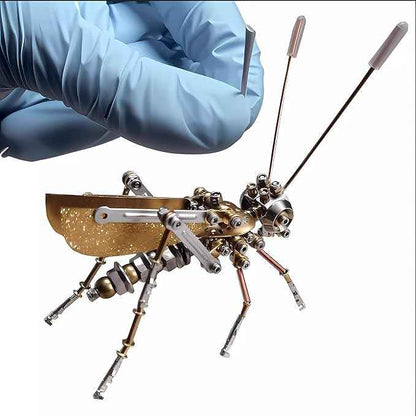 Mechanical Metal DIY 3D Insect Cricke Model Brass Puzzle Kits Puzzle for Adults, Steampunk Electric Mechanical, Assembly DIY Gift Craft Hobby for Men Christmas Decorations(Cricket)
