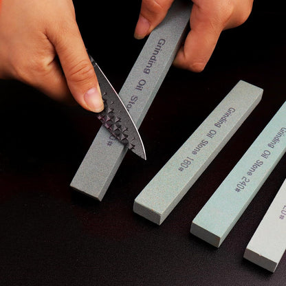 4Pcs Square Sharpening Stone Set -Grits 150#, 180#, 240#, 320# Green Silicon Carbide Honing Whetstone Kit for Moldels, Metal & Knife Cutting Tools (150 * 20 * 10mm)