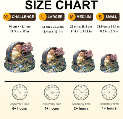 Wooden Puzzles for Adults, Spring Flower Wooden Jigsaw Puzzle for Adults, 280 Piece Unique Animal Shape Wood Puzzles Adult, Birthday Party Gifts for Friends & Family Game Home Decor (L-13.4 * 13.1in)