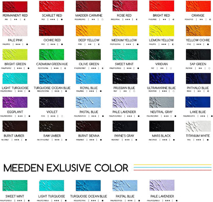 MEEDEN Artist Oil Paint Set - 36 Colors x 60ml/2oz Tubes - Art Supplies for Canvas Painting