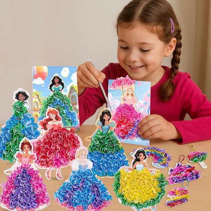 3 otters Poke in Art, Magical Princesses Party Favors Pretty Princess Game for DIY Crafts Birthday Gifts Classroom Prizes for Girls