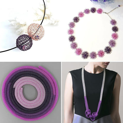 82FT Jewelry Wire 20 Gauge Tarnish-Resistant Copper Beading Wires Roll Bulk for DIY Crafts Jewelry Making, Purple Wire