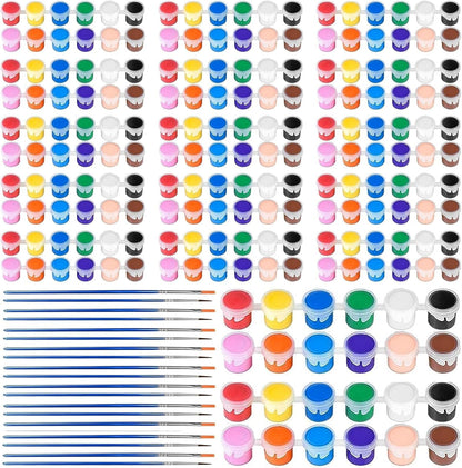 XINDUHUI 30 Pack Mini Acrylic Paint Set, 12 Colors Acrylic Paints Strips for Kids & Adults Craft Paint,420 PCS Kids Painting Kit Container Strips Storage for Home Birthday Classroom Party (420) - Crafty Corner
