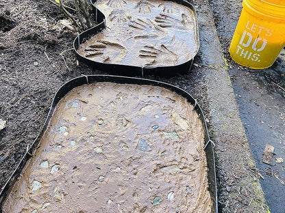 AUTUMN Made in USA Set of Flexible Custom Stepping Stone Maker, Concrete Molds, Garden Paths Molds, Concrete Walkway Molds