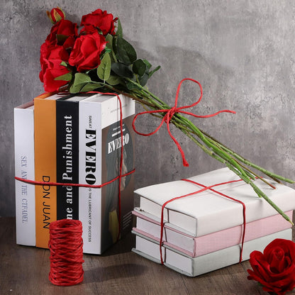Syhood 65 Feet Floral Wire Rustic Vine Bind Wire for Craft Wrapping Flower Bouquets (Red,1 Roll)