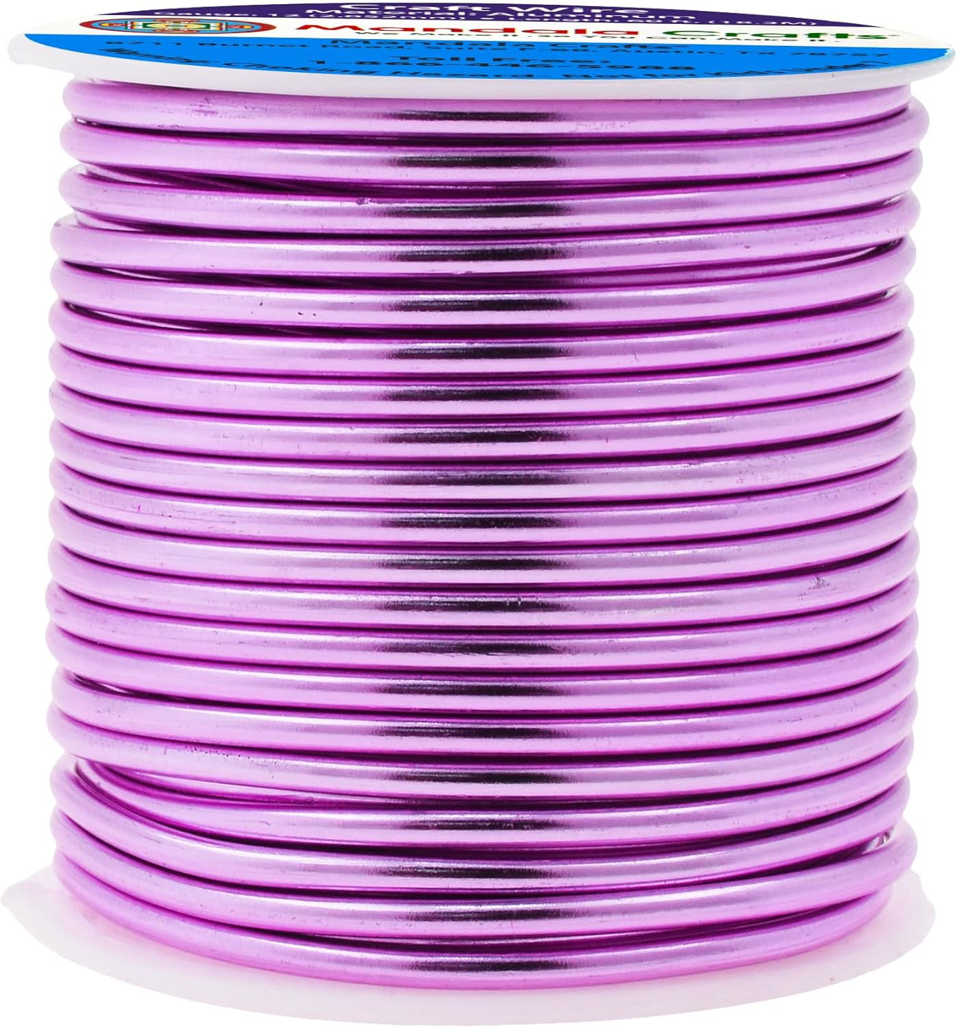 Mandala Crafts 12 Gauge Anodized Aluminum Craft Wire for Jewelry Making - 60 FT Colored Flexible Violet Wire - Bendable for Bonsai Armature Crafting Sculpting - Crafty Corner