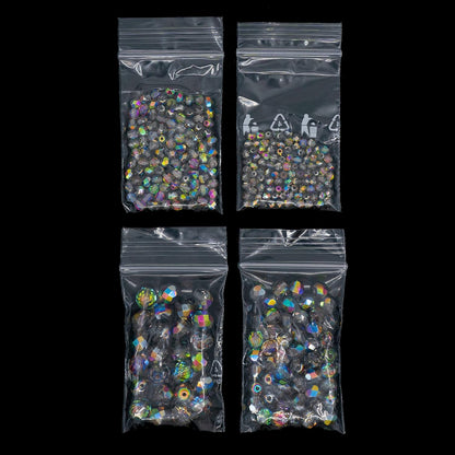 275 pcs Set of Czech Faceted Glass Beads, Fire-Polished Round Crystal Vitrail - 3mm (100pcs), 4mm (100pcs), 6mm (50pcs), 8mm (25pcs) kit for Jewelry Making