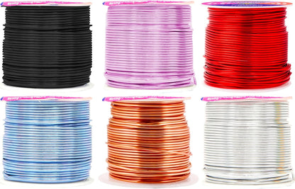 Mandala Crafts 16 Gauge Anodized Aluminum Craft Wire for Jewelry Making – 390 FT Colored Flexible Silver Copper Black Pink Ice Blue Red Wire - Bendable for Bonsai Armature Crafting Sculpting - Crafty Corner