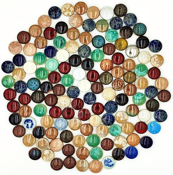 500g/1.1lb Random Color Irregular Ceramics Mosaic Tiles,DIY Making Creative Ceramic Mosaic Tiles for DIY Craft Plates Flowerpots Vases Cups Mosaic Making Supplies (Round 1)