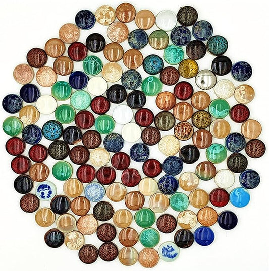 500g/1.1lb Random Color Irregular Ceramics Mosaic Tiles,DIY Making Creative Ceramic Mosaic Tiles for DIY Craft Plates Flowerpots Vases Cups Mosaic Making Supplies (Round 1)