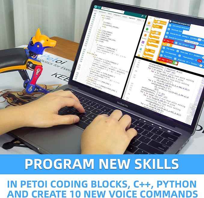 Petoi Programmable Robot Dog Bittle X V2 Alloy Servo (Construction) | Coding Smart Robot Dog Kit, Voice Controlled, Quadruped Interactive Robot for Kids, Open Source, STEM & Robotics Education