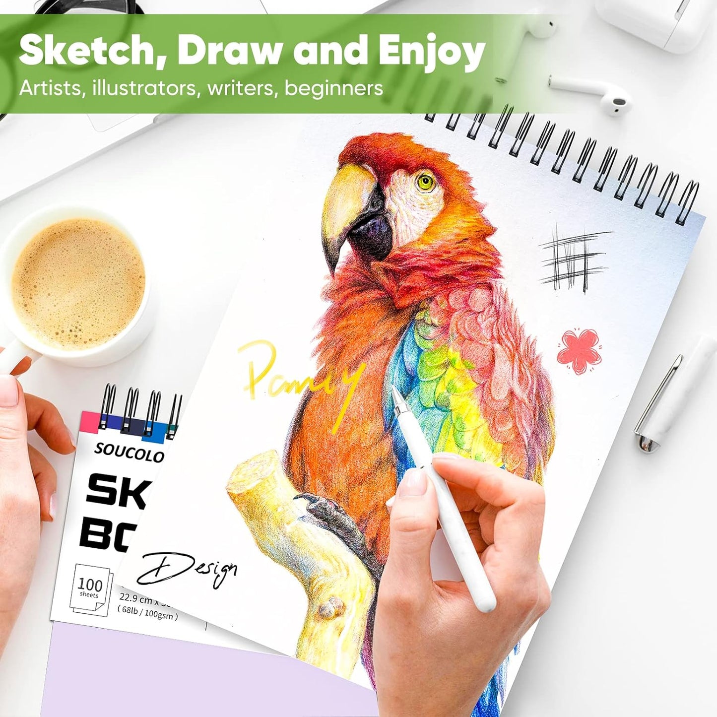 Soucolor 9"x12" Sketch Book 2-Pack: Halloween & Christmas Art Supplies for Kids Ages 5-15, Teens & Adults, Creative Gift Set for Birthdays, School Projects, and All-Season Crafting - Crafty Corner