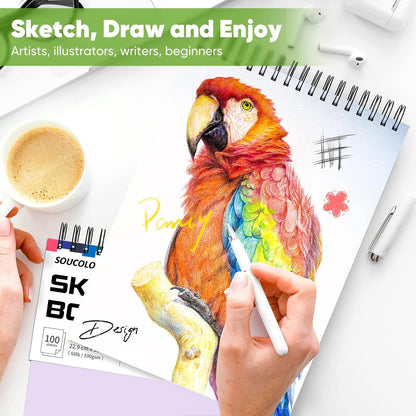Soucolor 9"x12" Sketch Book 2-Pack: Halloween & Christmas Art Supplies for Kids Ages 5-15, Teens & Adults, Creative Gift Set for Birthdays, School Projects, and All-Season Crafting - Crafty Corner