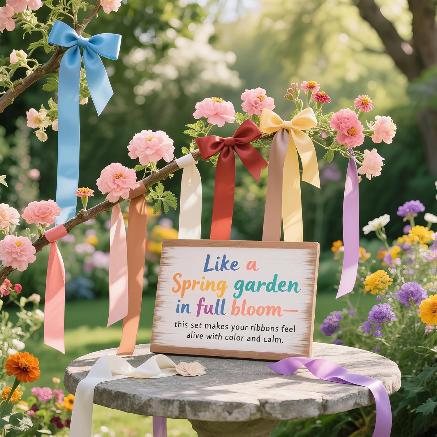 5/8 Double-Faced Satin Ribbon 50 Yards Set,“Morning Meadow”–10 Nature Colored Ribbon Bulk for Gift Wrapping, Crafts, Flower Bouquet, Easter, Wedding, Party Decor, Teacher Kids, Hair & Bows - Crafty Corner