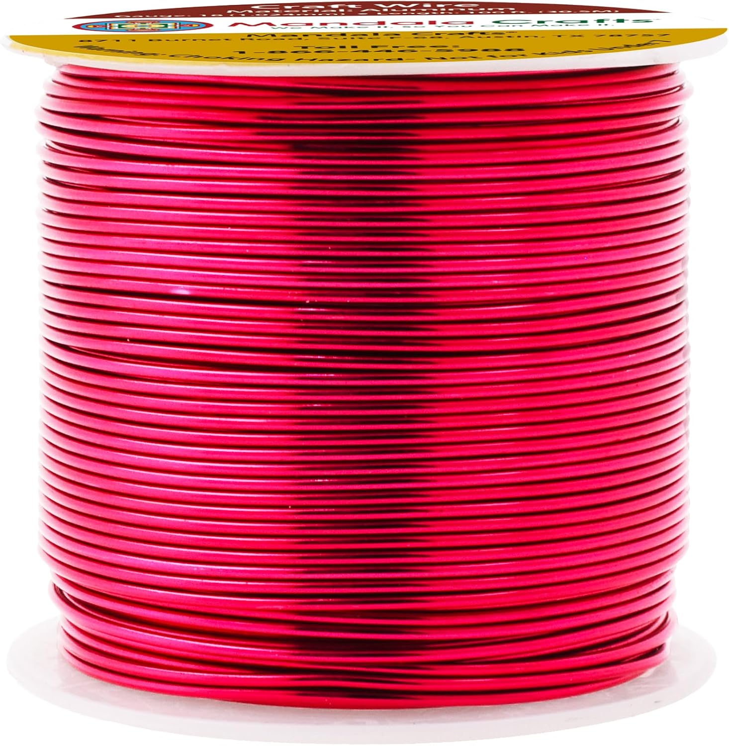 Mandala Crafts 18 Gauge Anodized Aluminum Craft Wire for Jewelry Making - 100 FT Colored Flexible Raspberry Wire - Bendable for Bonsai Armature Crafting Sculpting - Crafty Corner