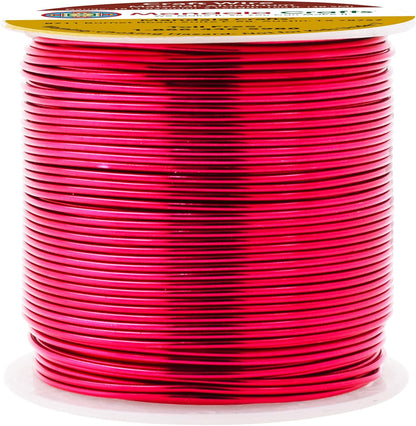 Mandala Crafts 18 Gauge Anodized Aluminum Craft Wire for Jewelry Making - 100 FT Colored Flexible Raspberry Wire - Bendable for Bonsai Armature Crafting Sculpting - Crafty Corner