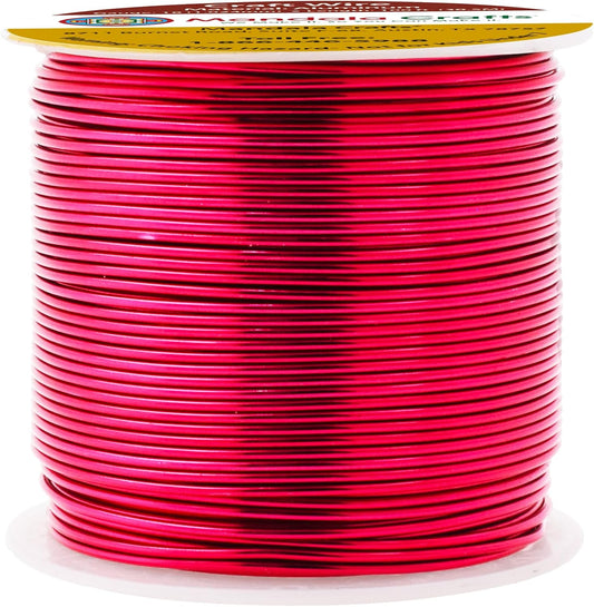 Mandala Crafts 18 Gauge Anodized Aluminum Craft Wire for Jewelry Making - 100 FT Colored Flexible Raspberry Wire - Bendable for Bonsai Armature Crafting Sculpting - Crafty Corner