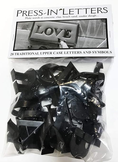 Magnetic Poetry Press in Letters Stone Concrete Stamps - Uppercase Traditional Typeface
