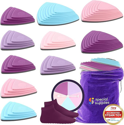 Special Supplies Stepping Stones for Kids Indoor and Outdoor Balance Blocks Promote Coordination, Balance Strength Child Safe Rubber, Non-Slip Edging