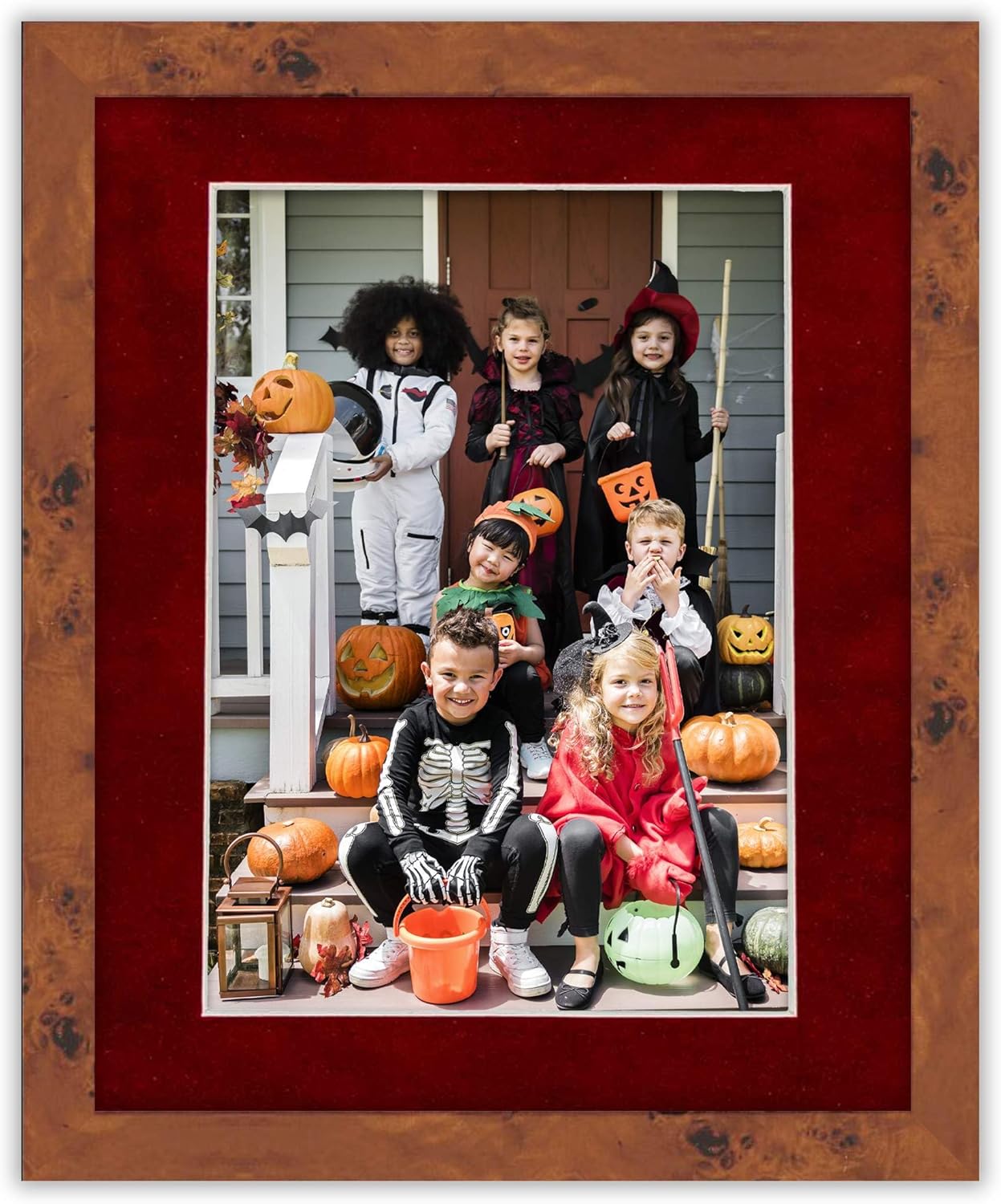Pack of 25 Acid Free 11x14 Mats Bevel Cut for 8.5x11 Photos - Bright Red Suede Precut Matboards For Pictures, Photos, Framing - 4-ply Thickness