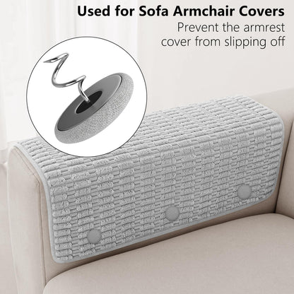 Linen Fabric-Covered Twist Pins - 8 Colors Upholstery Pins & Bed Skirt Pins -Used to Secure Sofa Cushion, Armrest Covers, Furniture & Bed Skir(12, Light Gray)
