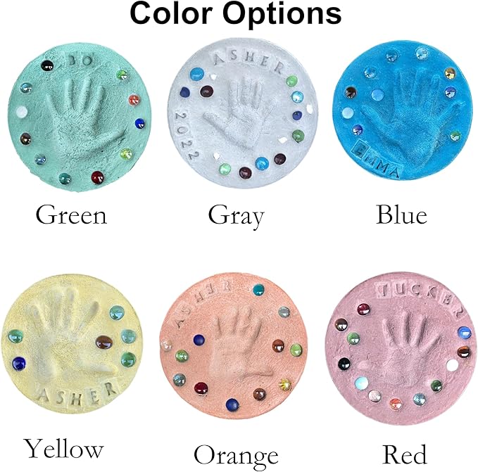 DIY Paw Print Kit for Pets, Personalized Memorial Stepping Stones for Gifts and Pets, Pet Garden Stone (10 Inch, Gray)