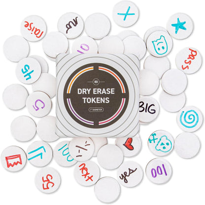 Stellar Factory: Dry Erase Tokens: Reusable for DIY, Game Design, and RPGs (80 PCS)