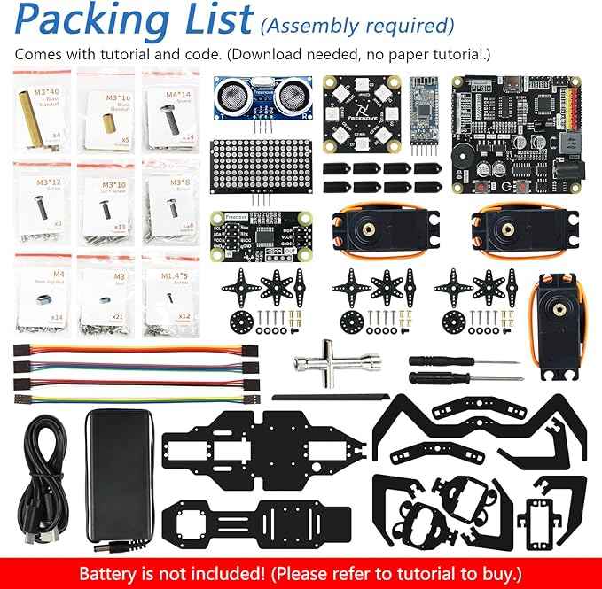 Freenove Robot Ant Kit (Compatible with Arduino IDE), Dot Matrix Expressions, Obstacle Avoidance, Wireless Control App, Ultrasonic Sensor Servo