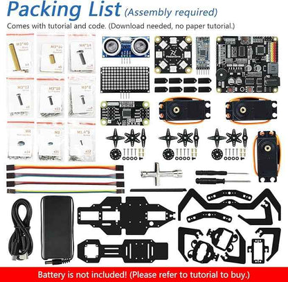 Freenove Robot Ant Kit (Compatible with Arduino IDE), Dot Matrix Expressions, Obstacle Avoidance, Wireless Control App, Ultrasonic Sensor Servo