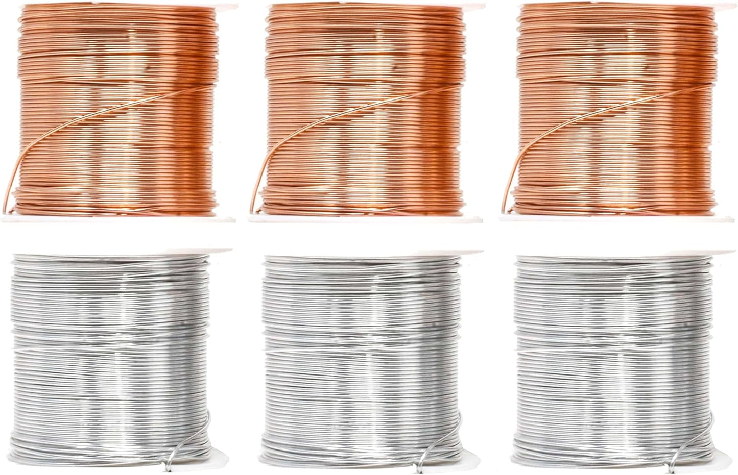 Mandala Crafts 20 Gauge Anodized Aluminum Craft Wire for Jewelry Making - 450 FT Colored Flexible Silver Copper Tone Wire - Bendable for Bonsai Armature Crafting Sculpting - Crafty Corner