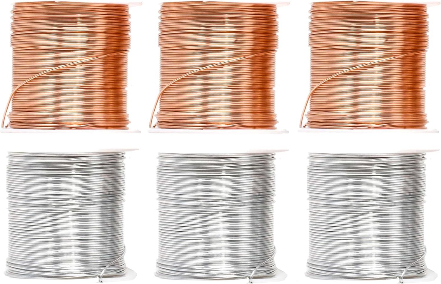 Mandala Crafts 20 Gauge Anodized Aluminum Craft Wire for Jewelry Making - 450 FT Colored Flexible Silver Copper Tone Wire - Bendable for Bonsai Armature Crafting Sculpting - Crafty Corner