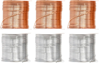 Mandala Crafts 20 Gauge Anodized Aluminum Craft Wire for Jewelry Making - 450 FT Colored Flexible Silver Copper Tone Wire - Bendable for Bonsai Armature Crafting Sculpting - Crafty Corner