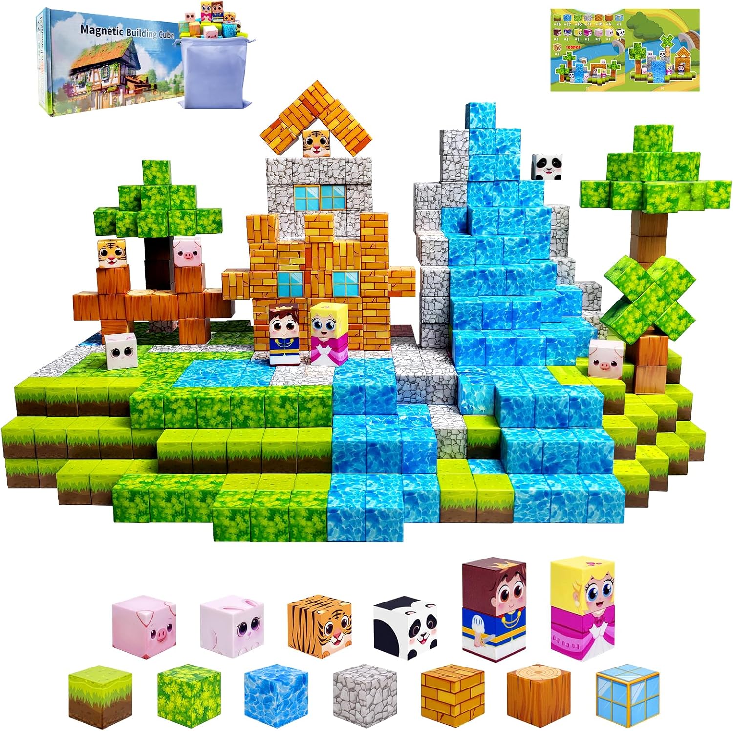 100PCS Magnetic Building Blocks for Kids: 1" Magnetic Cubes, Magnet Building Blocks for Kids Ages 8-12, Pixy Blocks STEM Toys for Boys & Girls,Christmas Birthday Gifts for Toddler Ages 3+ - Crafty Corner