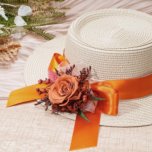 LaRibbons Orange Satin Ribbon 1 1/2 Inch 50 Yards Luxury Double Faced Russet Orange Silk Ribbon for Flower Bouquet Crafts Gift Wrapping Wedding Fall Decoration - Crafty Corner