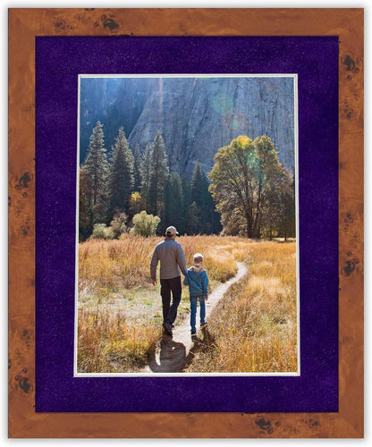 Pack of TEN 11x14 Mats Bevel Cut for 8.5x11 Photos - Acid Free Purple Crocus Suede Precut Matboards For Pictures, Photos, Framing - 4-ply Thickness