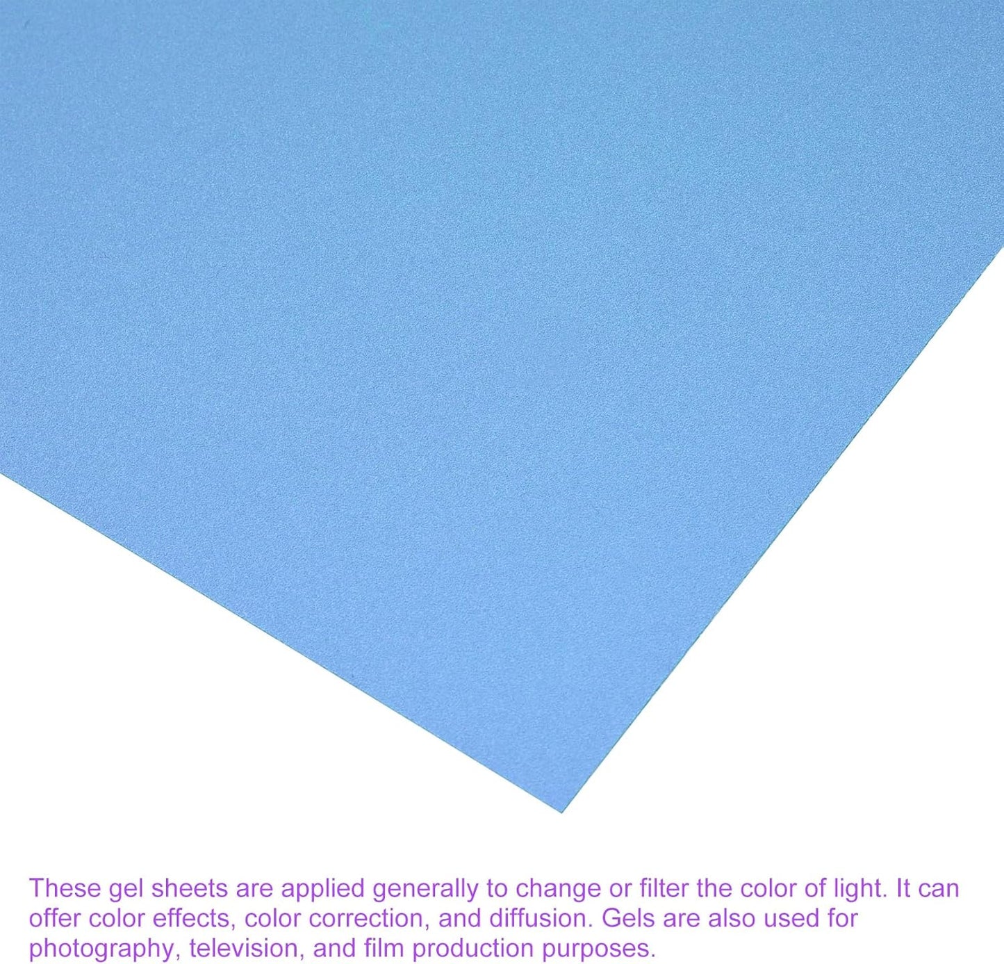 DMiotech 10Pcs Correction Gel Light Filter Overlay Transparent Plastic PVC Sheets Matte Blue for Photo，Film,Video