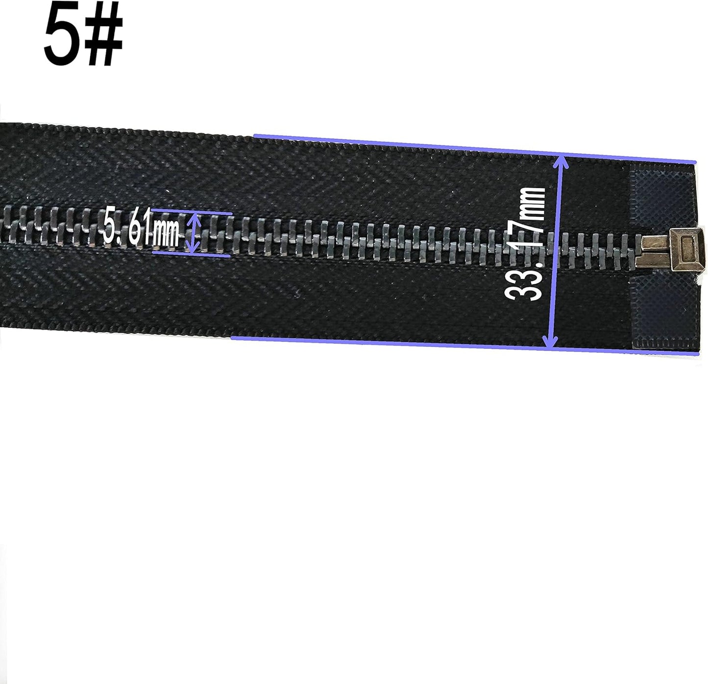 Leekayer 5# 30 Inch Separating Jacket Zipper Black Nickel 76cm Metal Zipper Heavy Duty Metal Zippers for Sewing Crafts Bag Replacement Zipper for Repair Coats