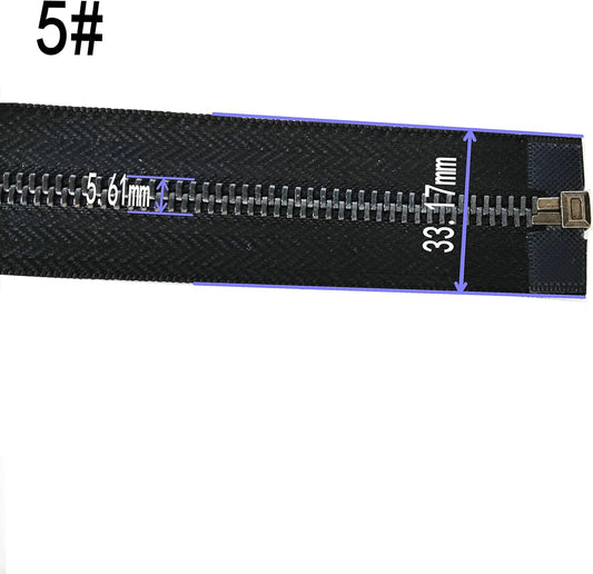 Leekayer 5# 30 Inch Separating Jacket Zipper Black Nickel 76cm Metal Zipper Heavy Duty Metal Zippers for Sewing Crafts Bag Replacement Zipper for Repair Coats