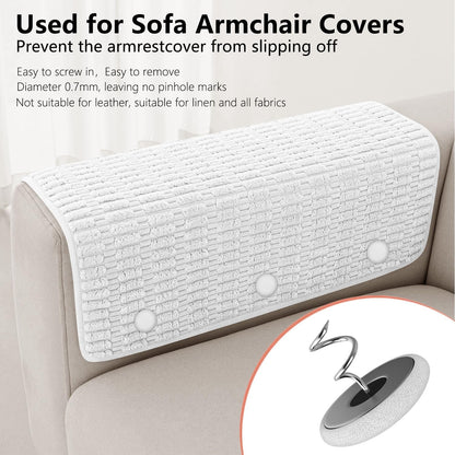 12 Colors Fabric Covered Button Twist Pins Dust Ruffle Pins- for Sofa，Upholstery，Armchair Caddies, Armrest Covers,Bed Skirts, Slipcovers, Headliners (Rice White, 12)