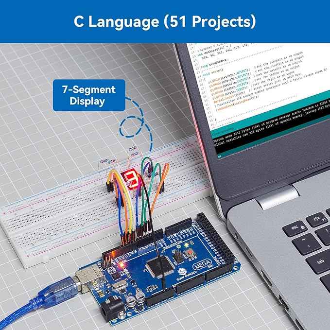 SunFounder Project The Most Complete Electronics Starter Kit Compatible with Arduino Mega 2560 R3 Mega328 Nano, 73 Tutorials Included