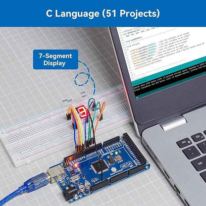 SunFounder Project The Most Complete Electronics Starter Kit Compatible with Arduino Mega 2560 R3 Mega328 Nano, 73 Tutorials Included