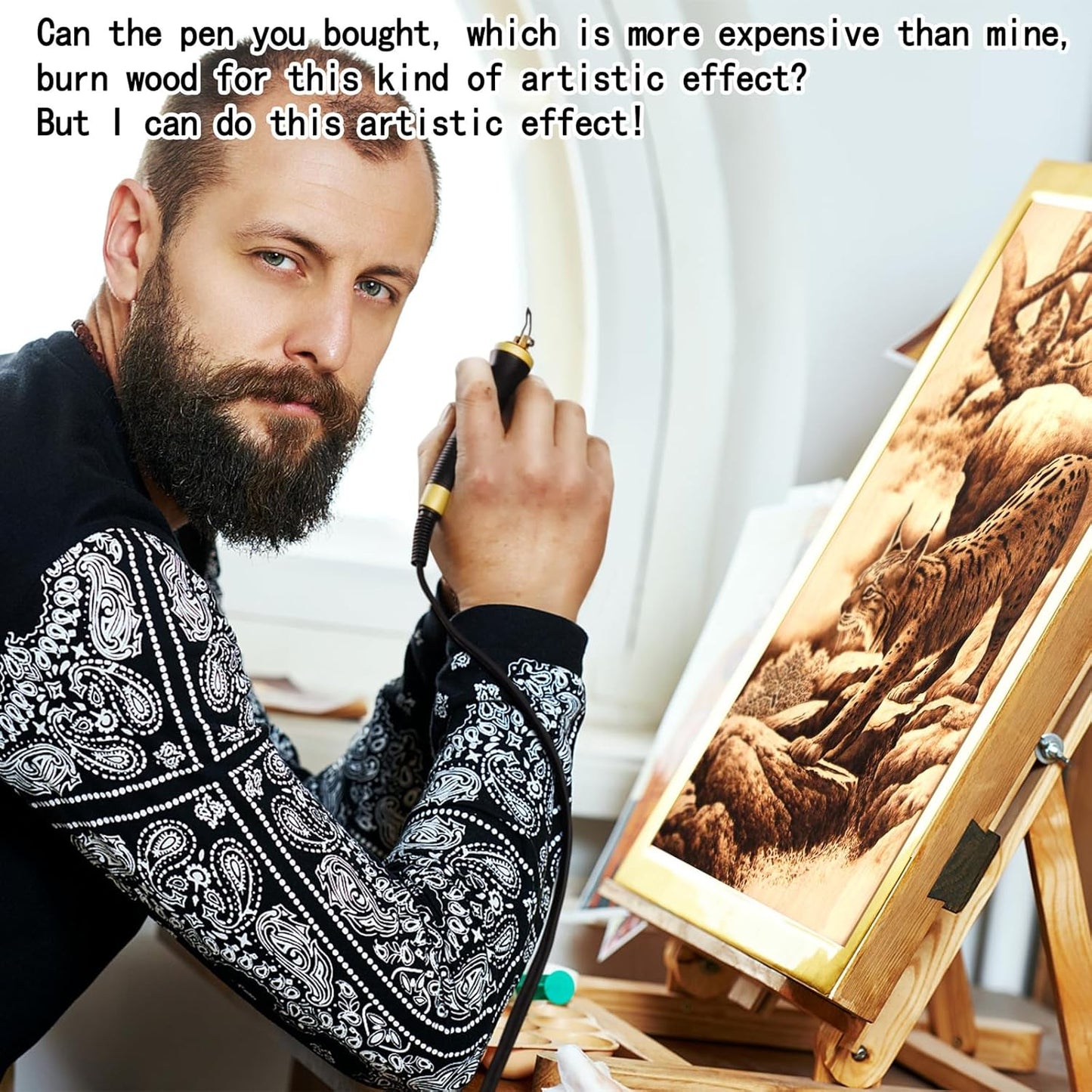 LH55-1 wood burning kit,wood burning tool,digitally adjustable temperature wood burner kit,professional wood burner tool kit for adults beginners craft,pyrography pen (LH55-A pen) - Crafty Corner
