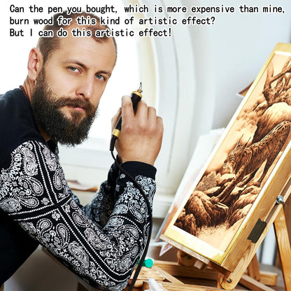 LH55-1 wood burning kit,wood burning tool,digitally adjustable temperature wood burner kit,professional wood burner tool kit for adults beginners craft,pyrography pen (LH55-A pen) - Crafty Corner