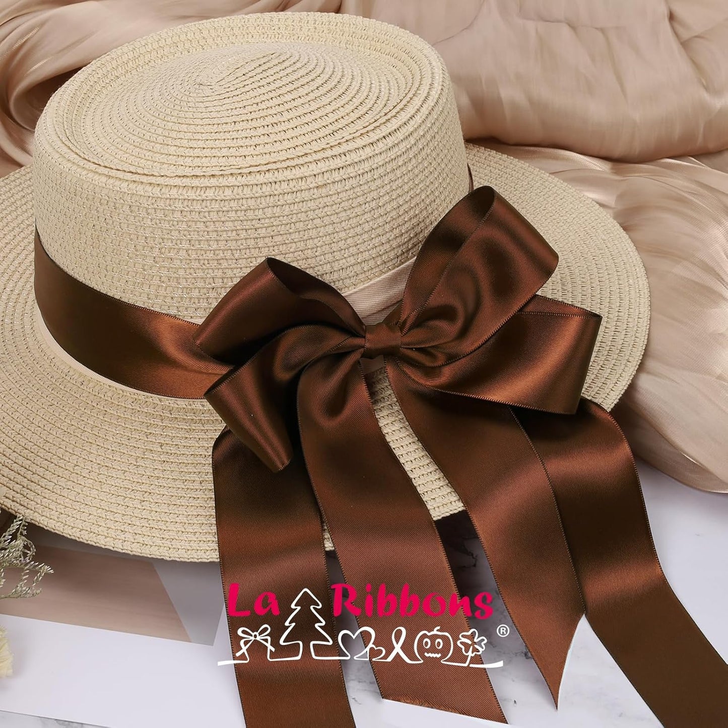 LaRibbons 1 1/2 Inch 50 Yard Double Faced Satin Ribbon,Friar Brown Satin Craft Fabric Ribbon for Gift Wrapping Floral Bouquets Wedding Party Decoration - Crafty Corner