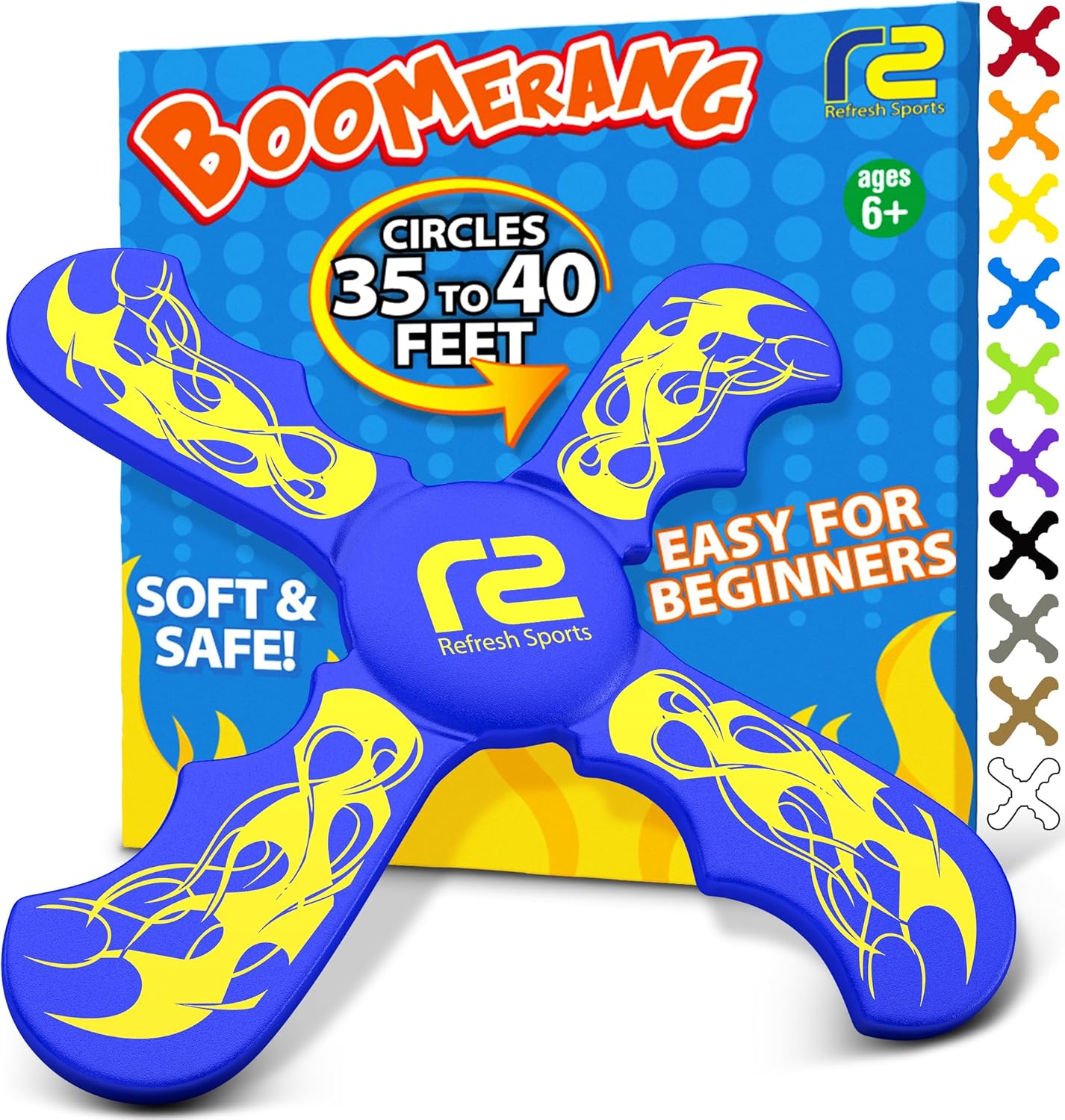 Fun Boomerang for Kids - Stocking Stuffers for Kids 8-12 - Soft & Easy to Use - Best Gifts for 6 7 8 9 10 Year Old Boys & Girls + 2025 Top Toys for Boys Age 8-12 - Fun Outdoor Toy for Boy Gift Ideas