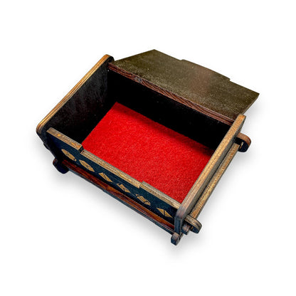 Dice Box - BLACK - 6x4x3 Also holds jewelry and great for desks and desk top items (Dragons Eye - PERSONALIZED)